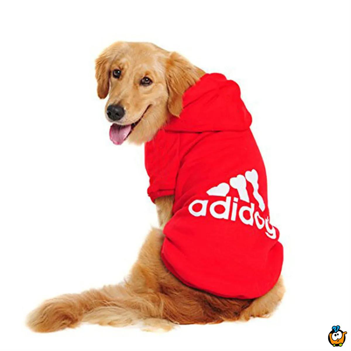 Adidog - udobni duks za kućnog ljubimca u crvenoj boji