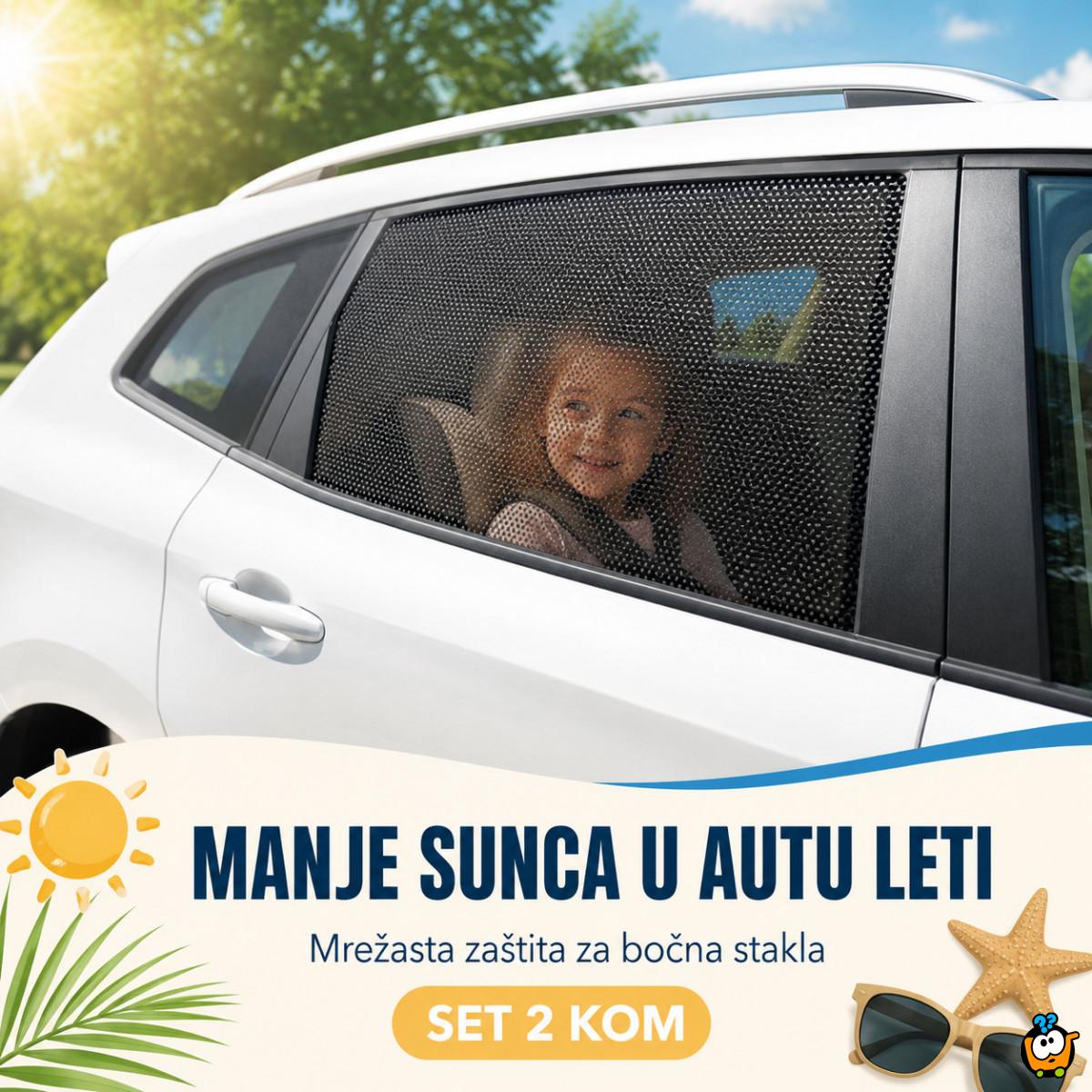 Auto mrežica za sunce – zaštita za stakla za decu i putnike, 2 kom