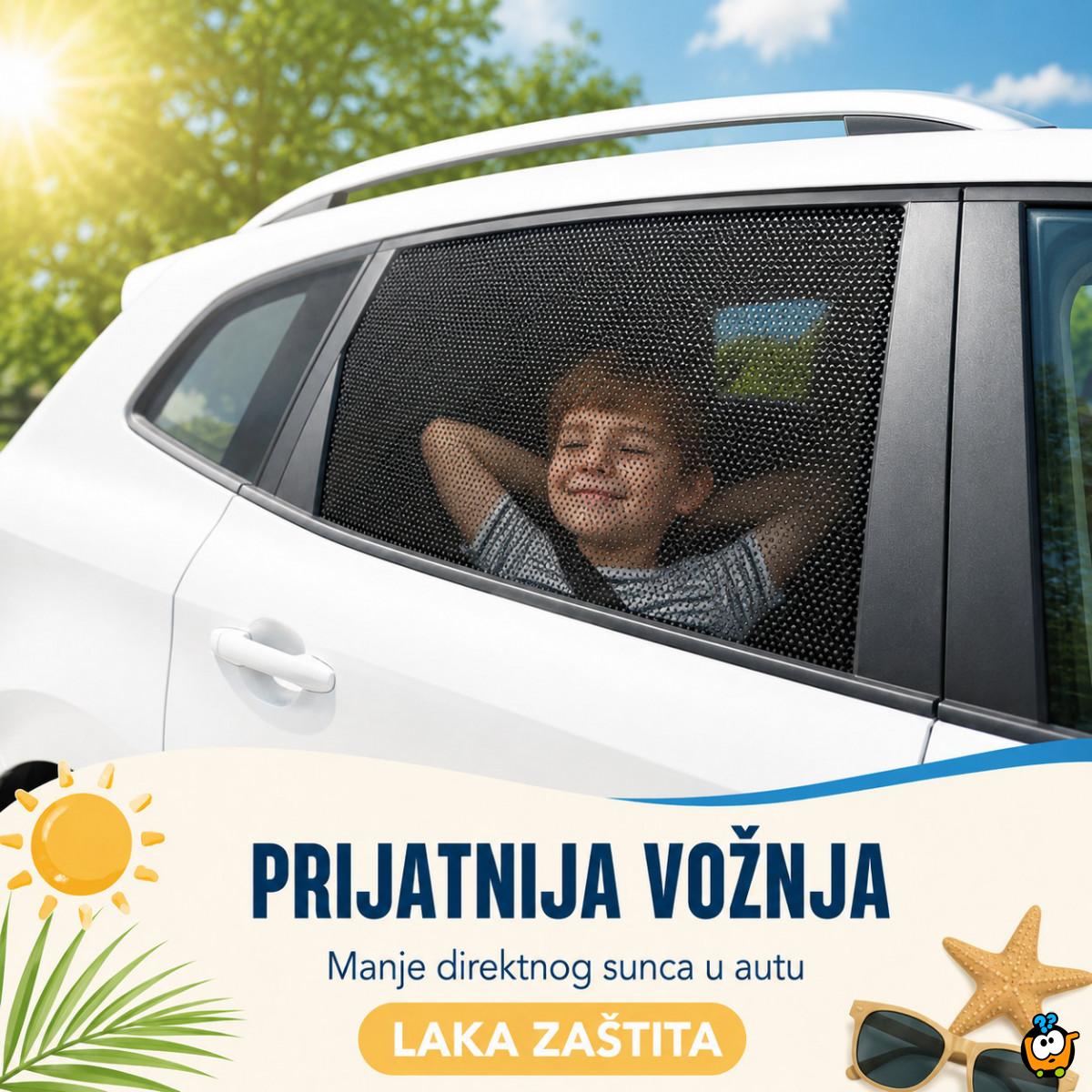 Auto mrežica za sunce – zaštita za stakla za decu i putnike, 2 kom