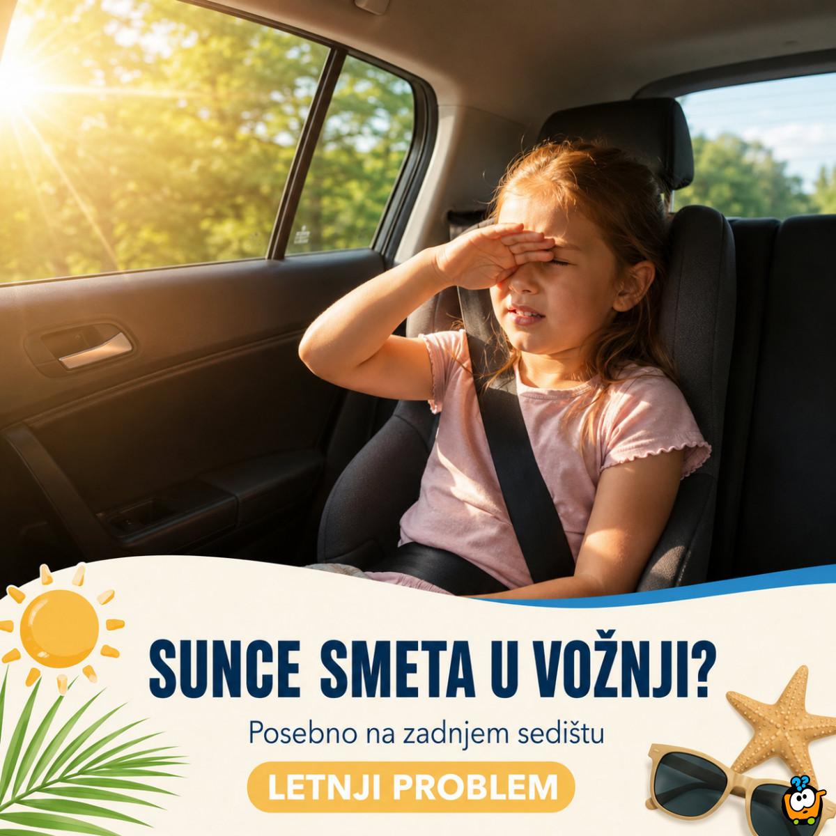 Auto mrežica za sunce – zaštita za stakla za decu i putnike, 2 kom