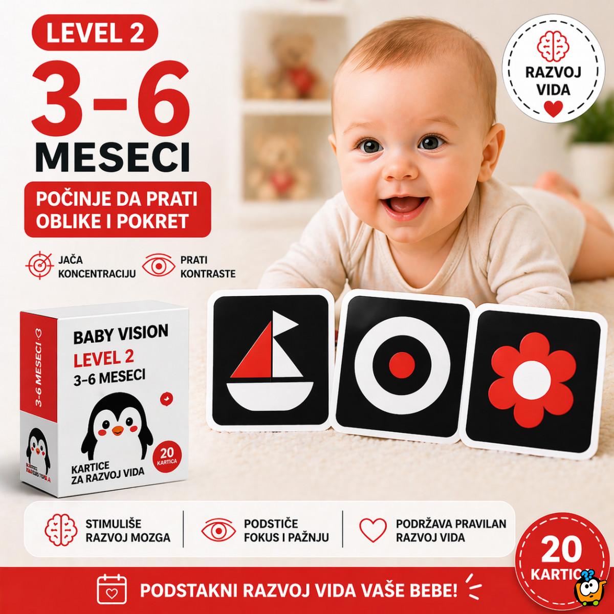 Baby Vision level 2 - trobojne kartice za bebe (3-6 meseci)