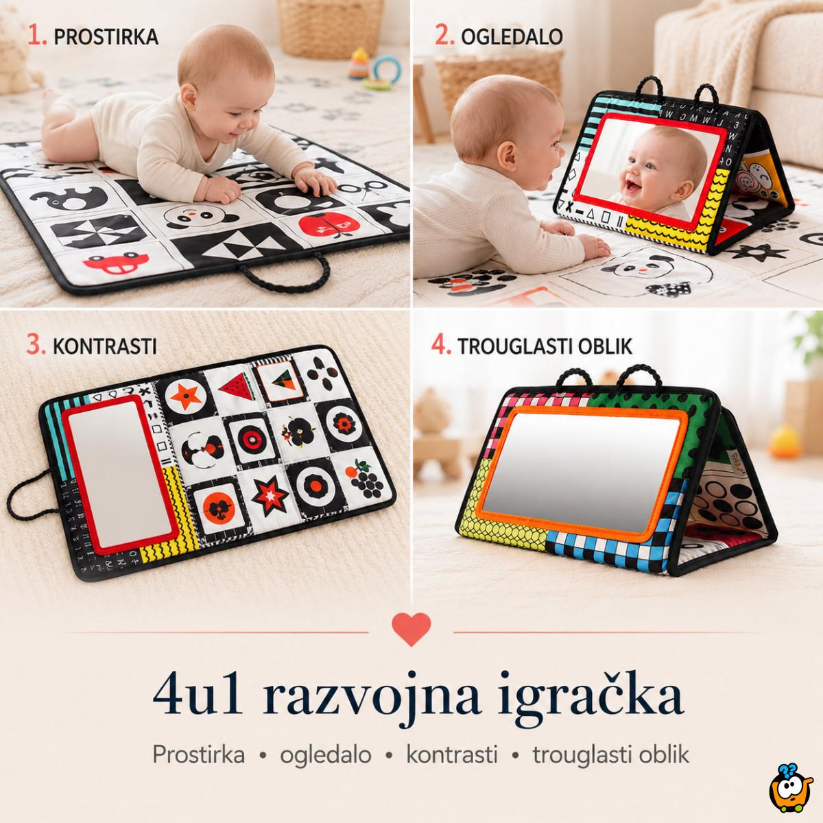 Baby Vision 4u1 razvojna prostirka sa ogledalom za bebe - Tummy Time