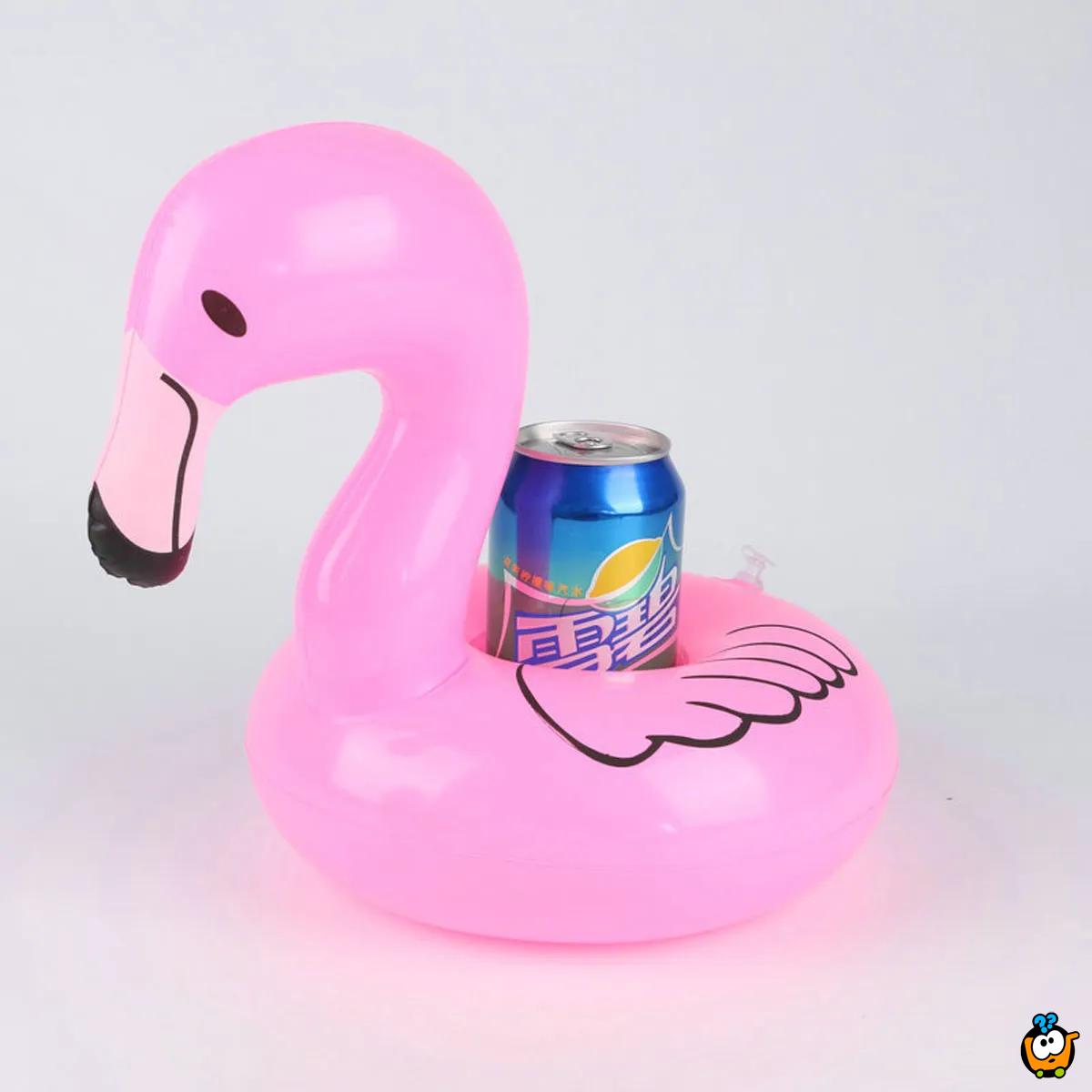 Flamingo držač pića u vodi - na naduvavanja
