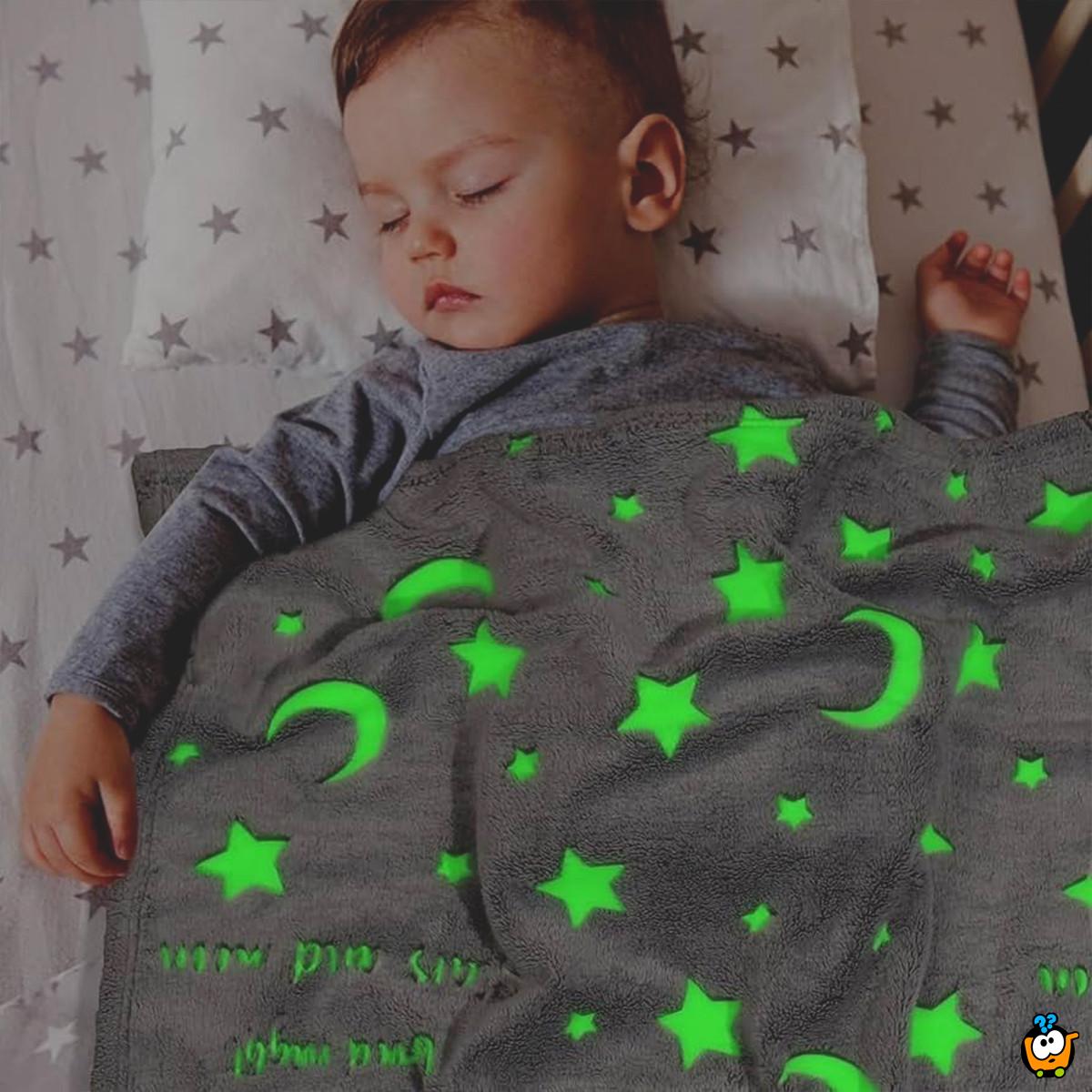 Gray Star Blanket - Sivo ćebe sa svetlećim zvezdama