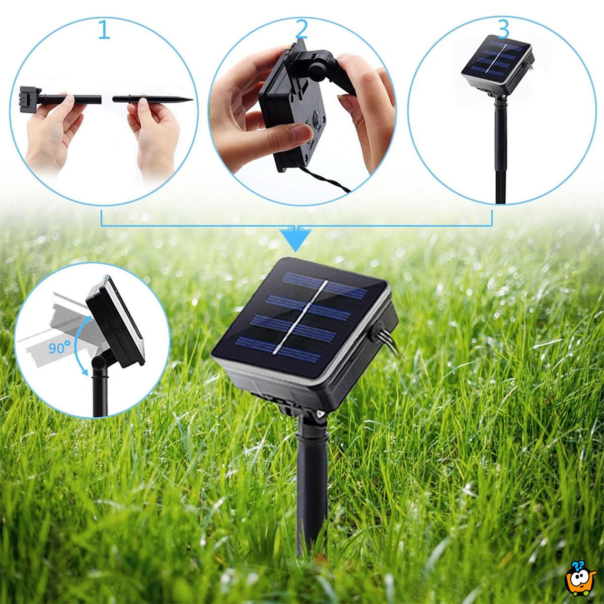 Floral solar lights – Prolećne cvetne LED lampice 6,5m