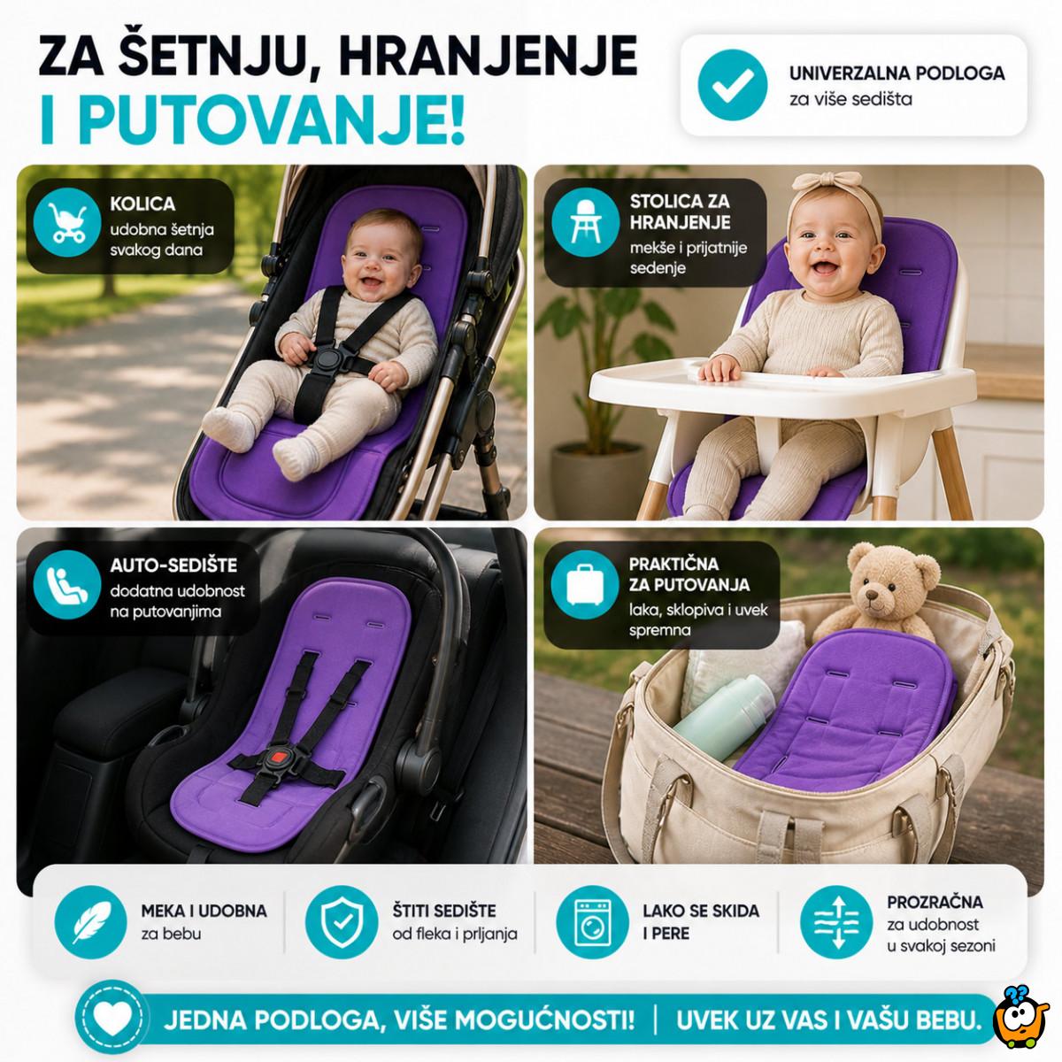 Univerzalna bebi podloga za kolica – mekana, periva i praktična
