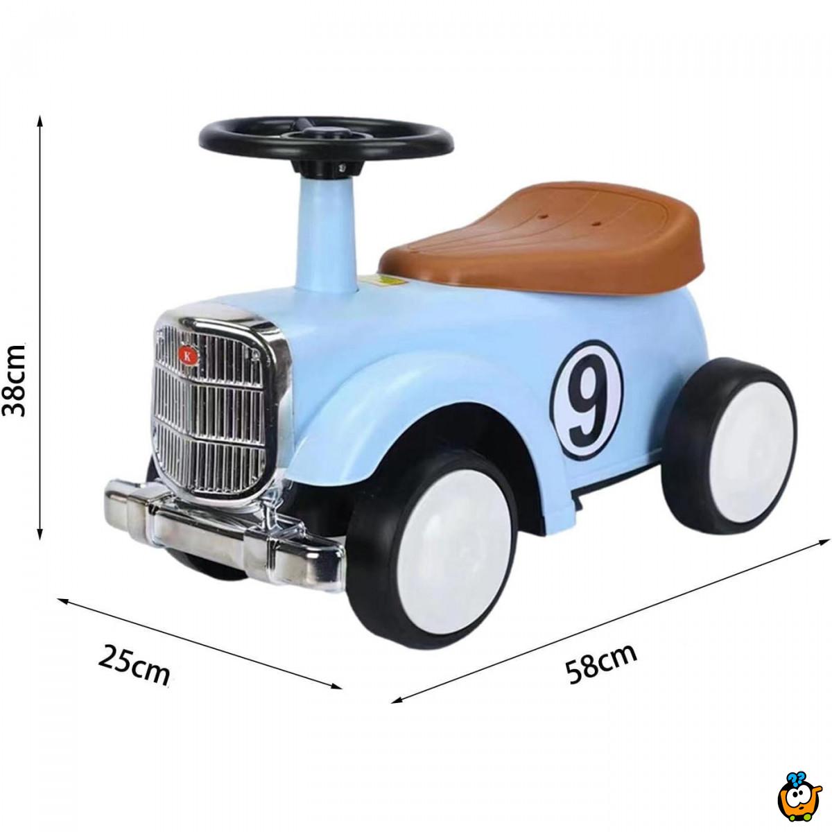 Blue Old Timer – Dečiji autić sa guralica vintage stila