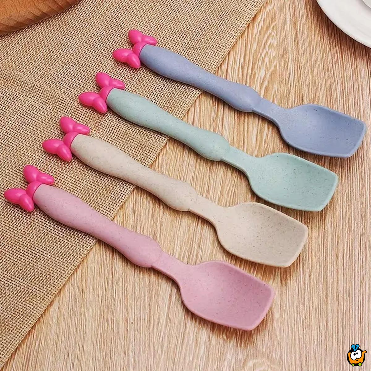Mini Maus pastelni set - tanjirić sa kašikom i viljuškom