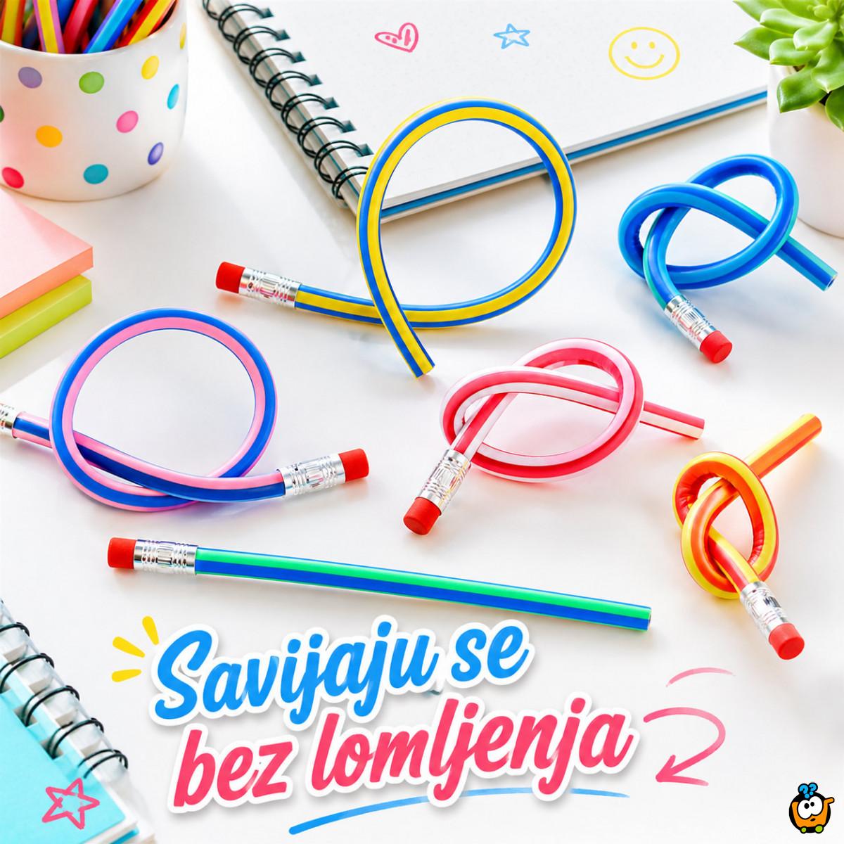 Set od 5 magičnih savitljivih olovaka za decu – Šarene Flexi Pencil olovke