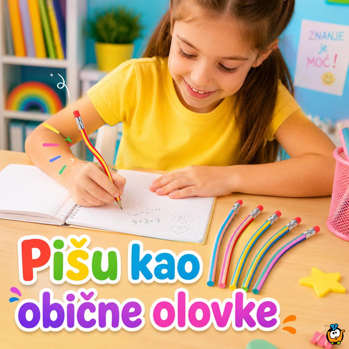 Set od 5 magičnih savitljivih olovaka za decu – Šarene Flexi Pencil olovke