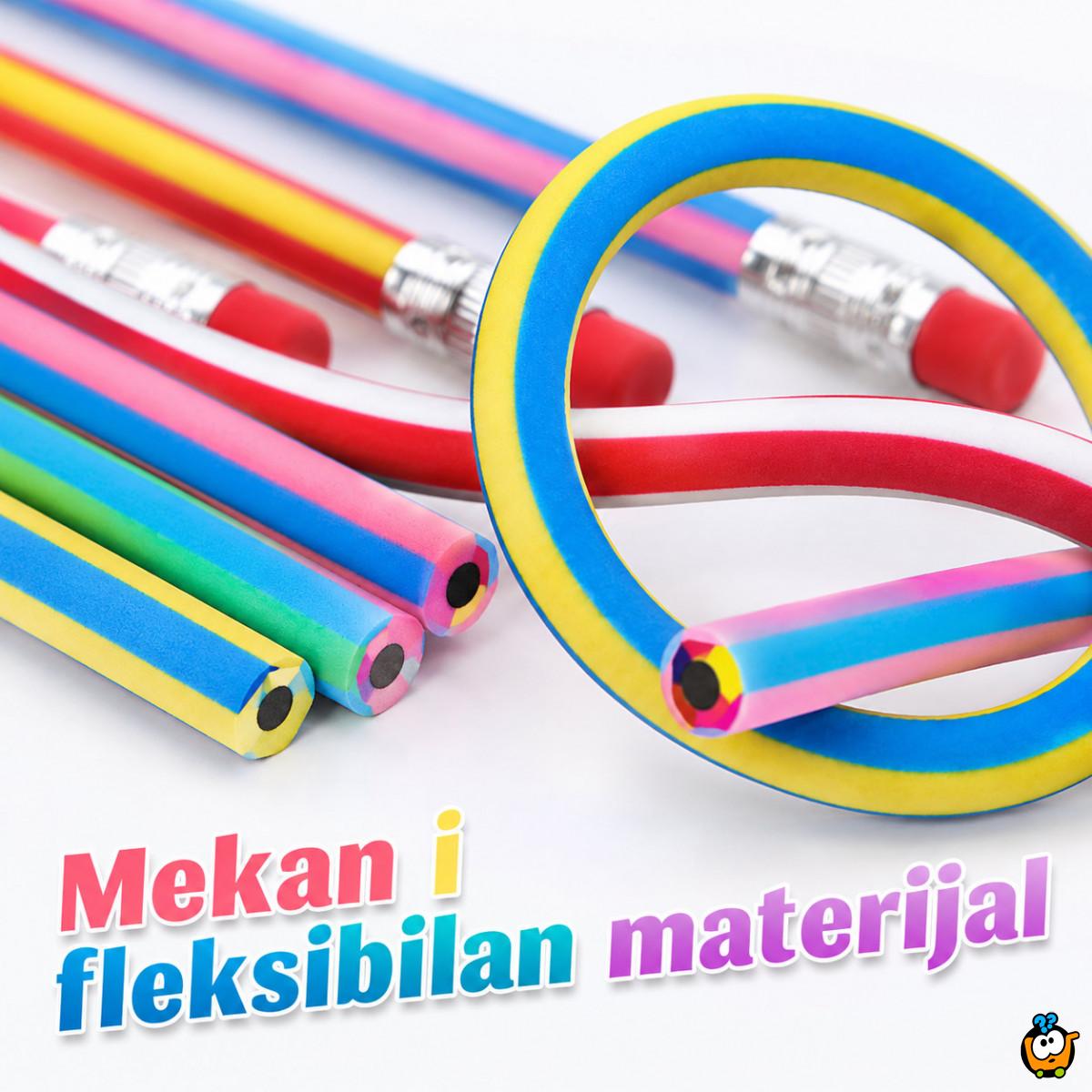 Set od 5 magičnih savitljivih olovaka za decu – Šarene Flexi Pencil olovke