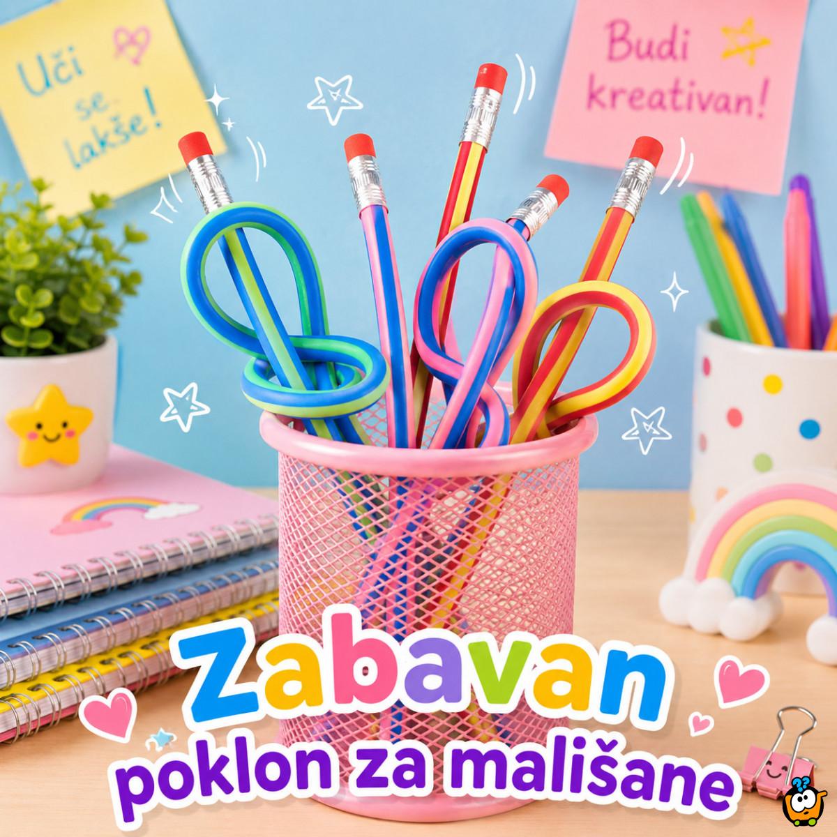 Set od 5 magičnih savitljivih olovaka za decu – Šarene Flexi Pencil olovke