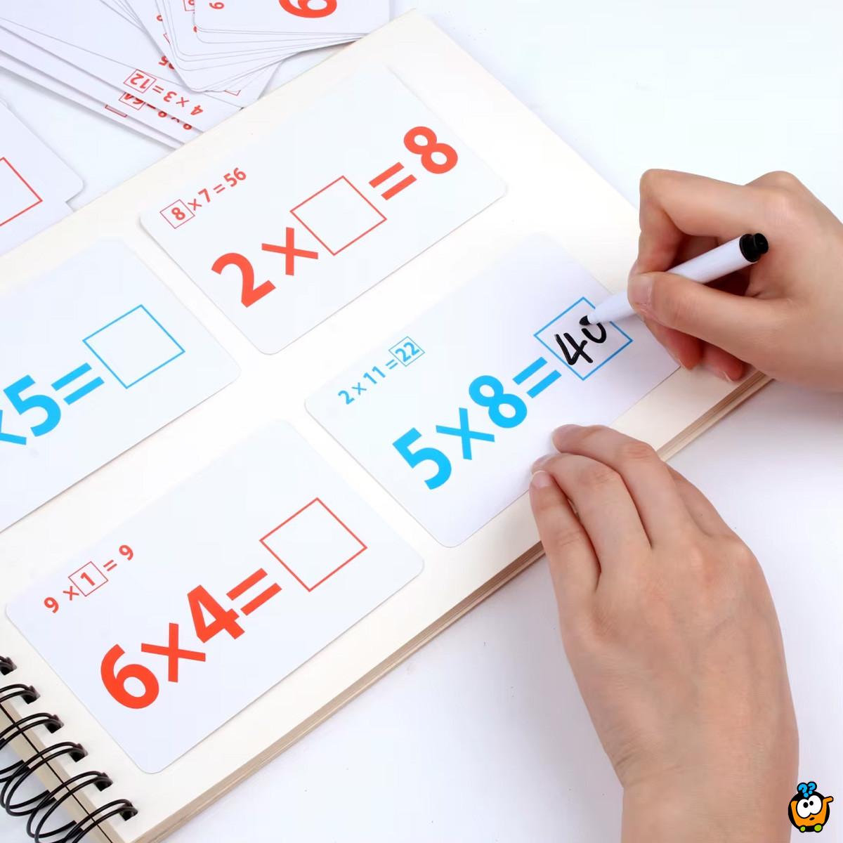 Edukativne kartice za učenje matematičkih operacija