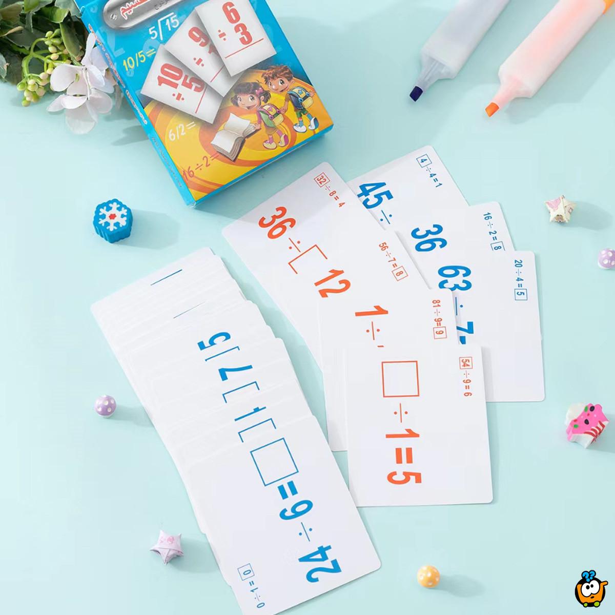 Edukativne kartice za učenje matematičkih operacija