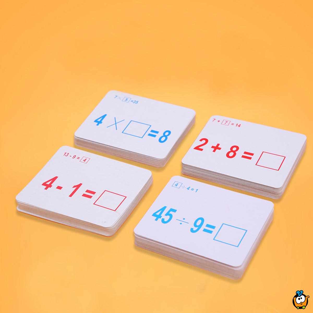 Edukativne kartice za učenje matematičkih operacija