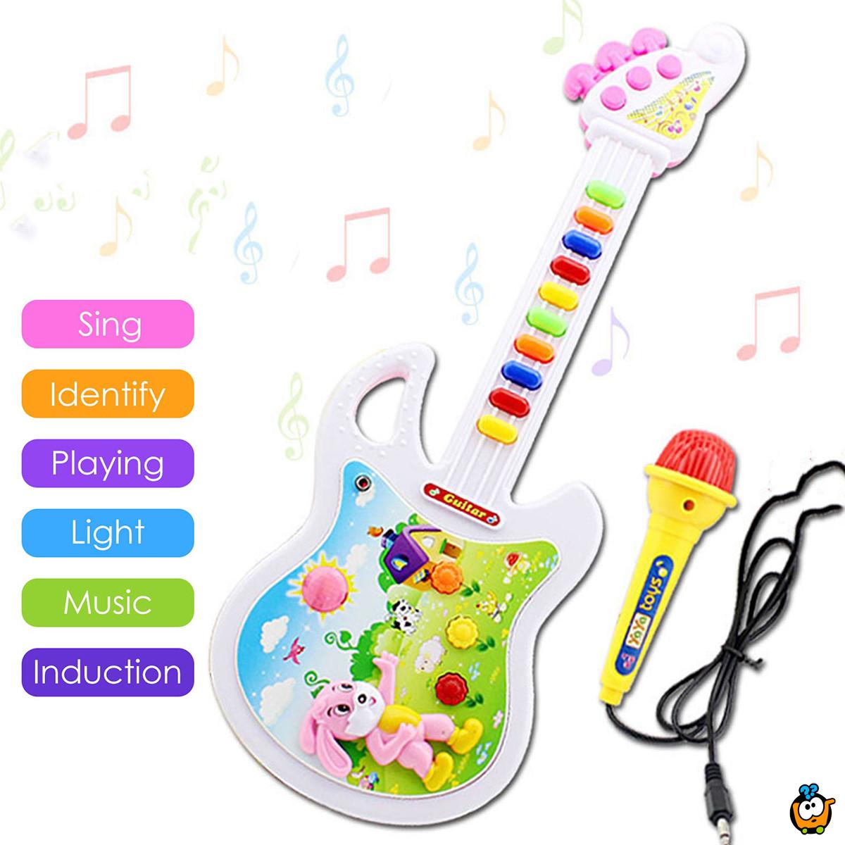 Muzička čarolija - Dečija gitara sa ugrađenim mikrofonom