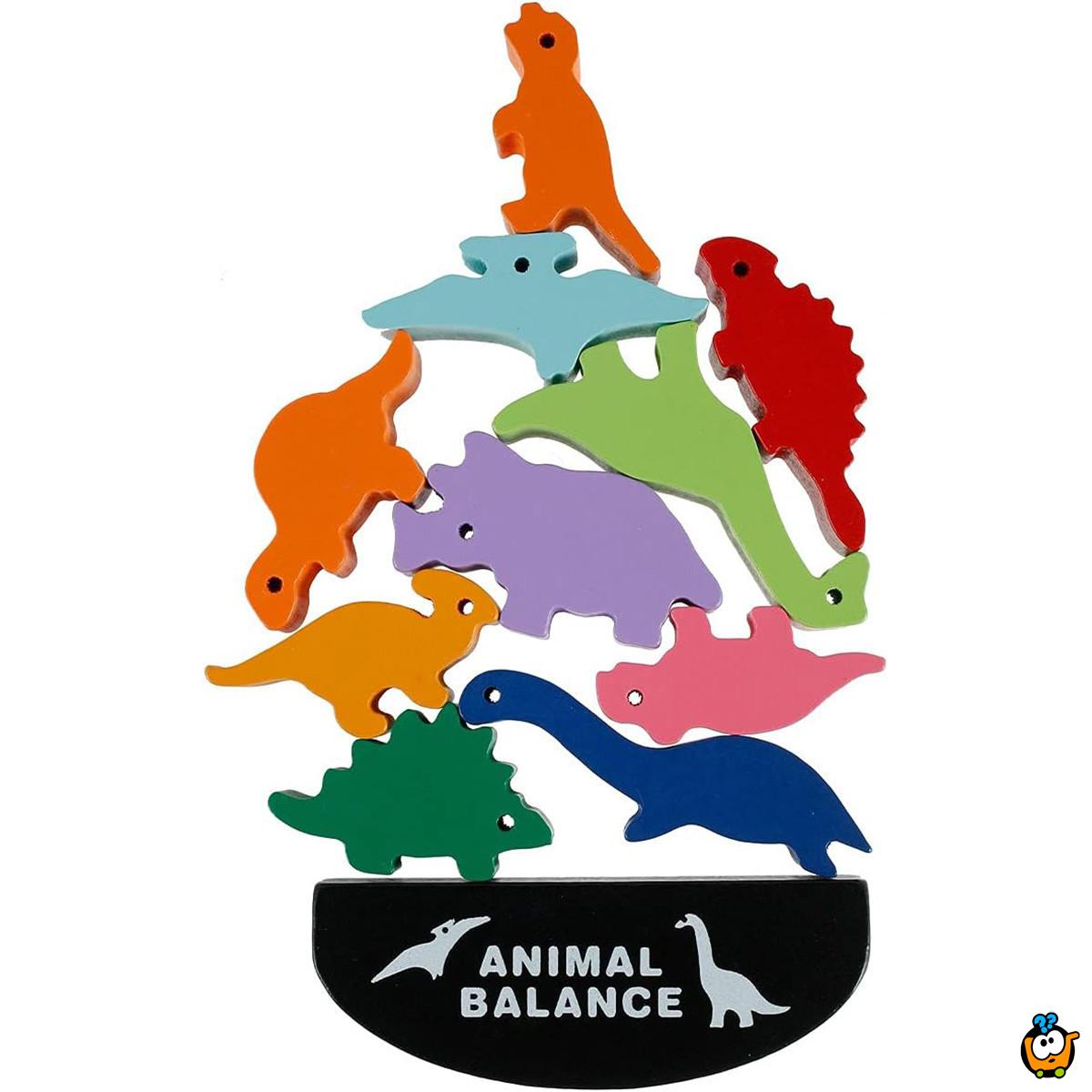 Animal Balance - Kreativna dečija balans slagalica sa drvenim blokovima