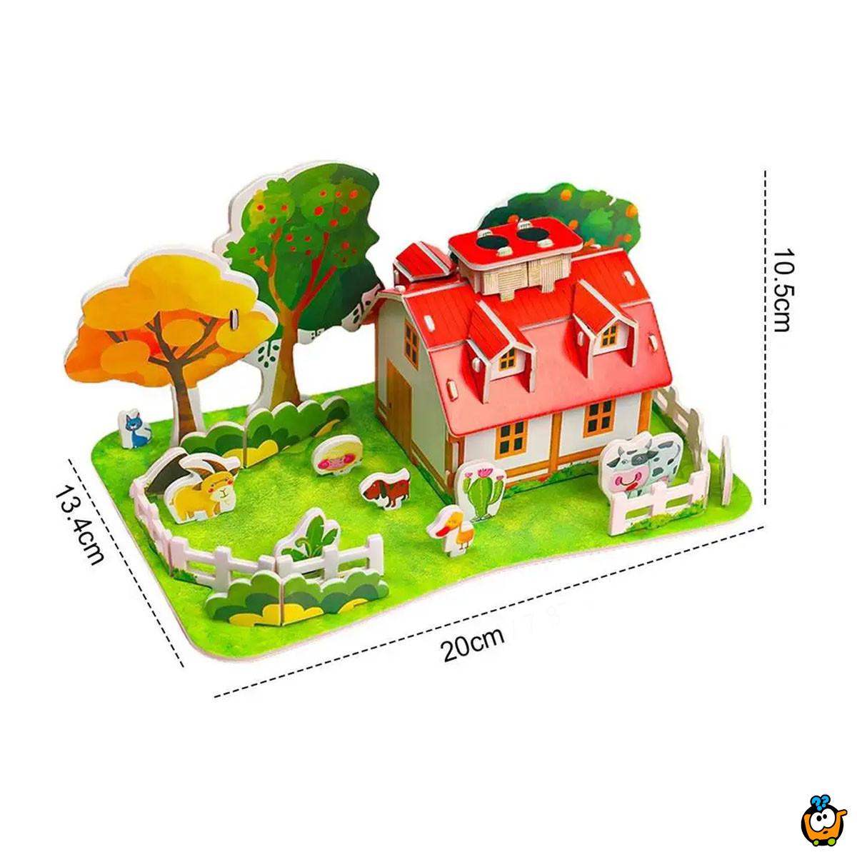 3D puzle za mališane - Raskošna farma