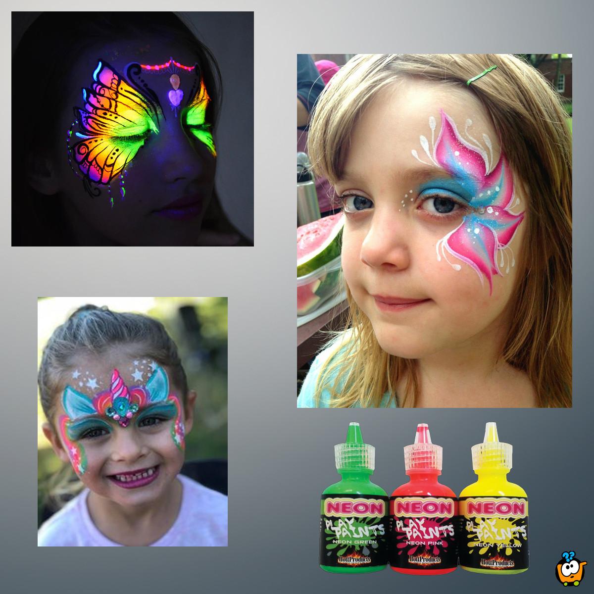 Face Neon Paint – Neonske boje za lice + lampica