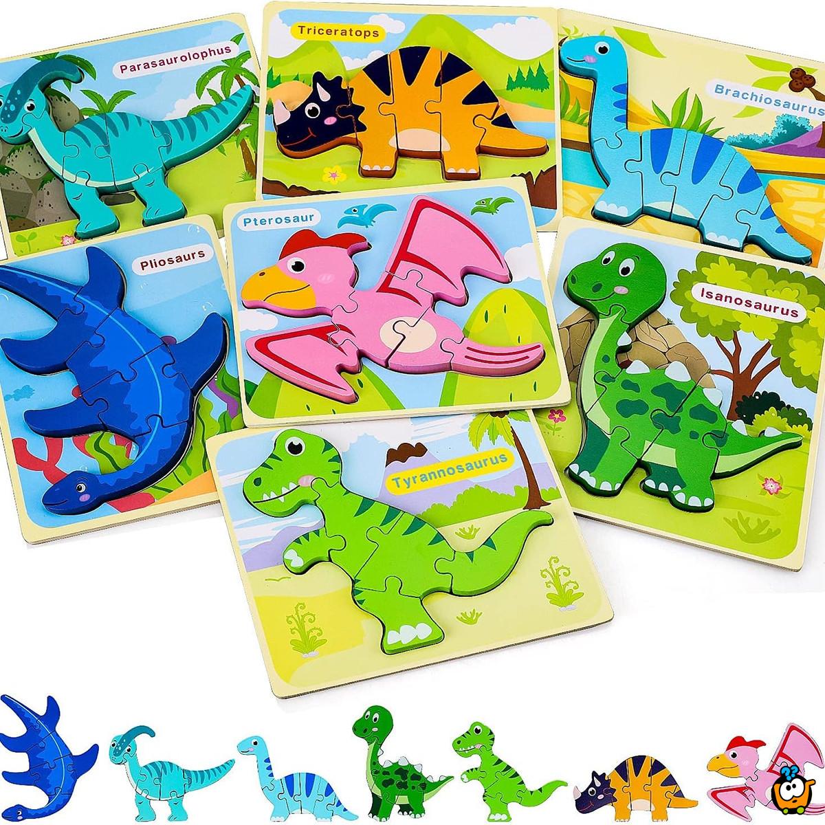 3D Dino kreativne drvene puzle razigranih motiva i boja