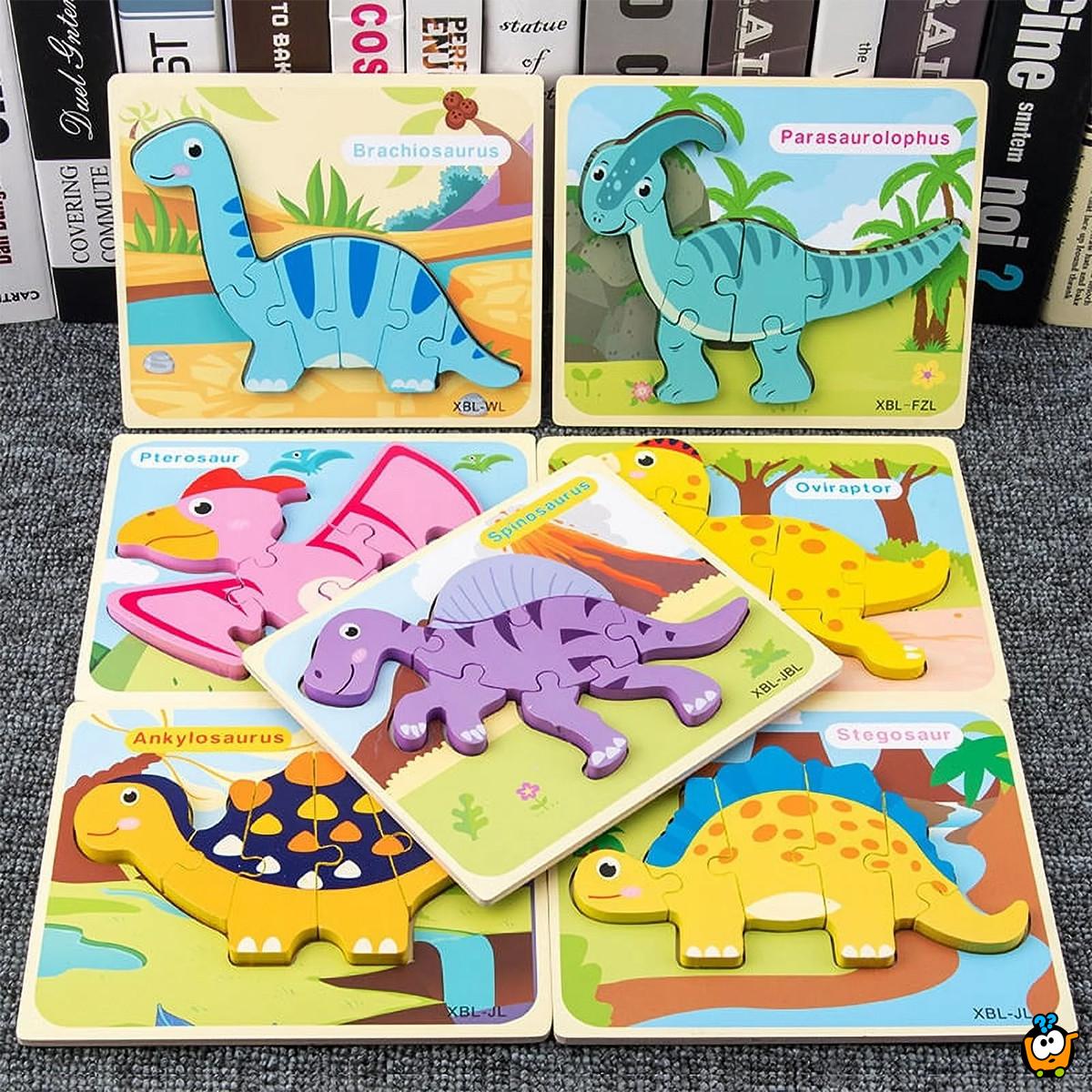3D Dino kreativne drvene puzle razigranih motiva i boja