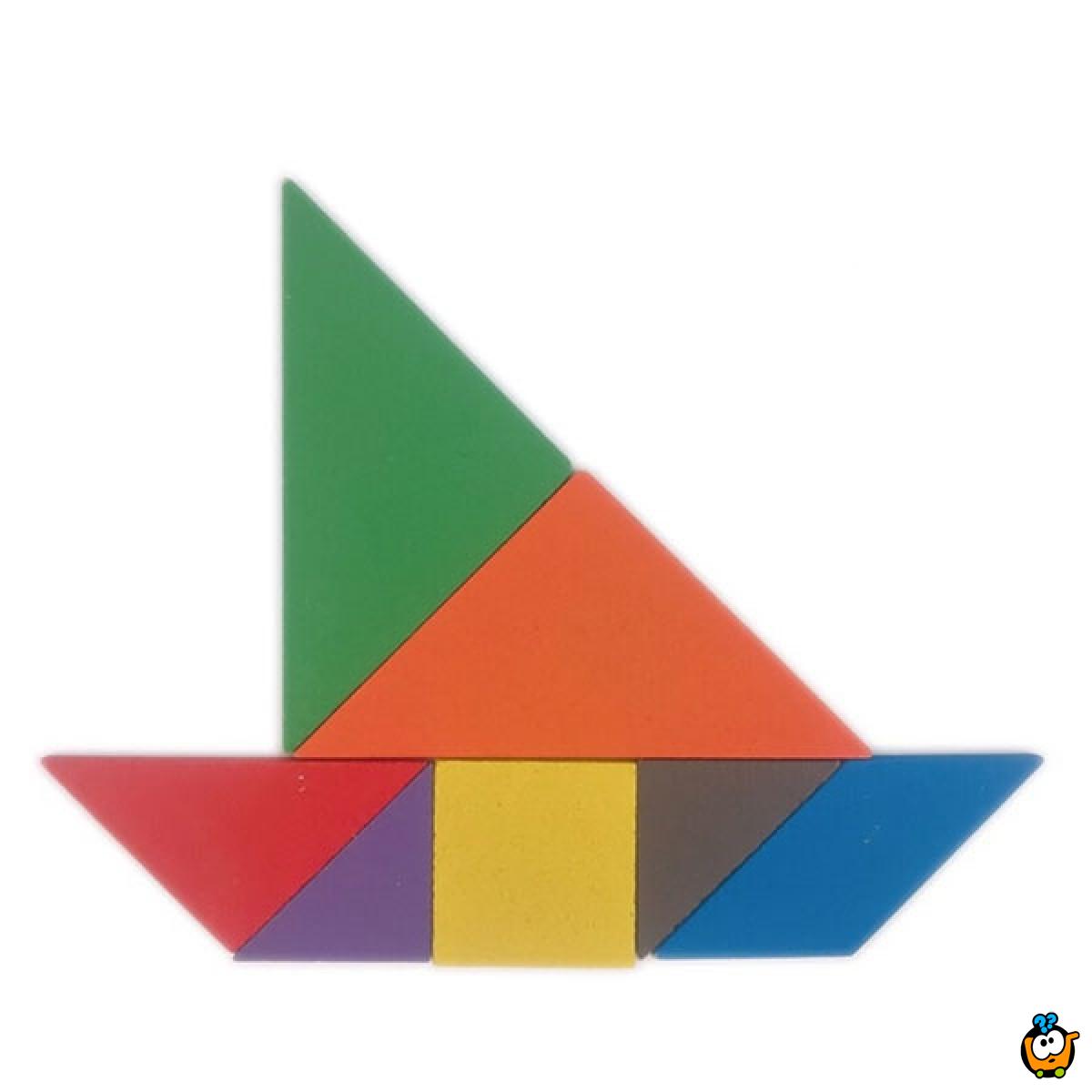 Tangram - Drvene dečije slagalice sa geometrijskim motivima