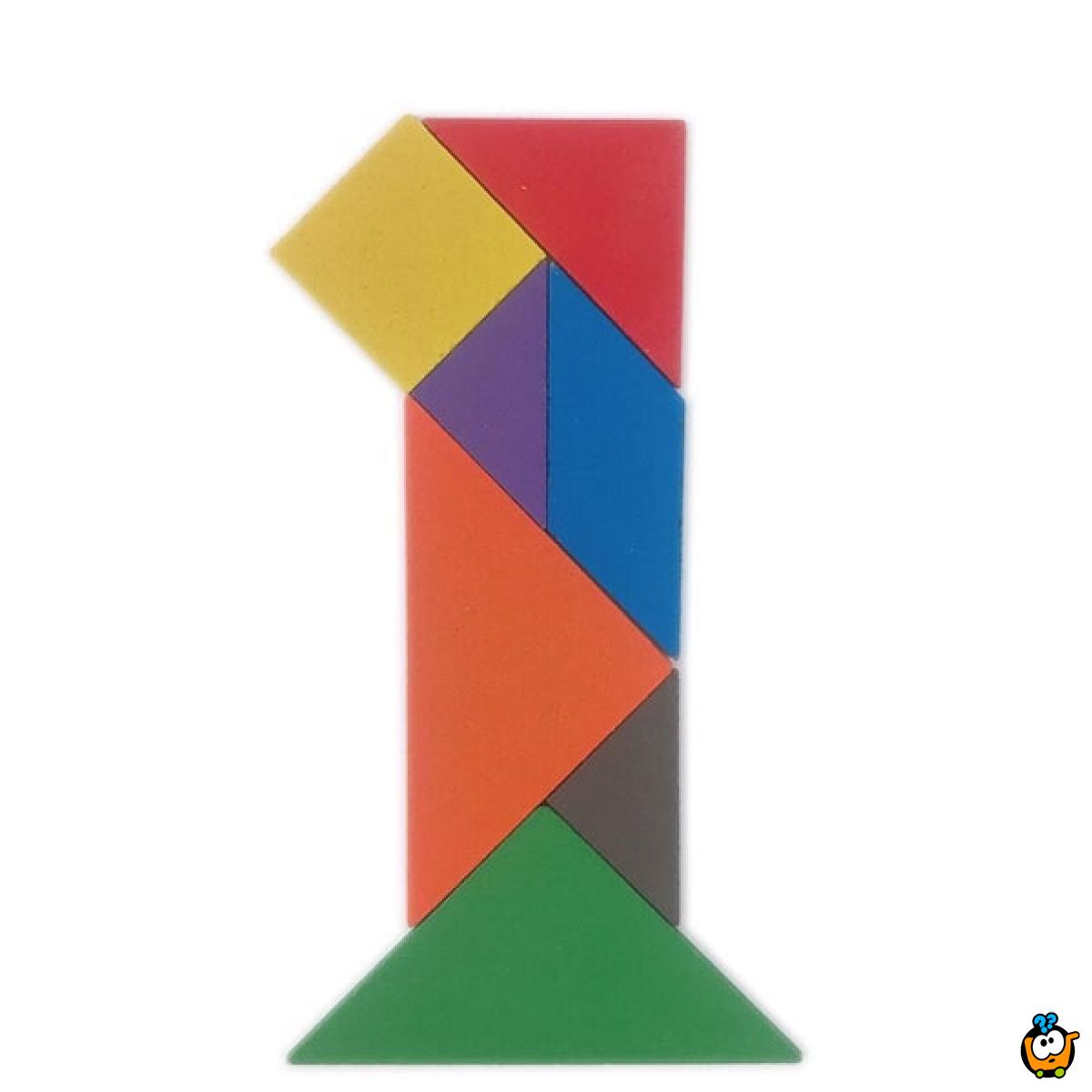 Tangram - Drvene dečije slagalice sa geometrijskim motivima