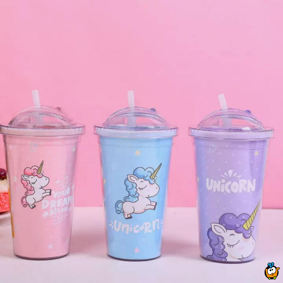 Unicorn cup - Čaša za piće sa slamkom