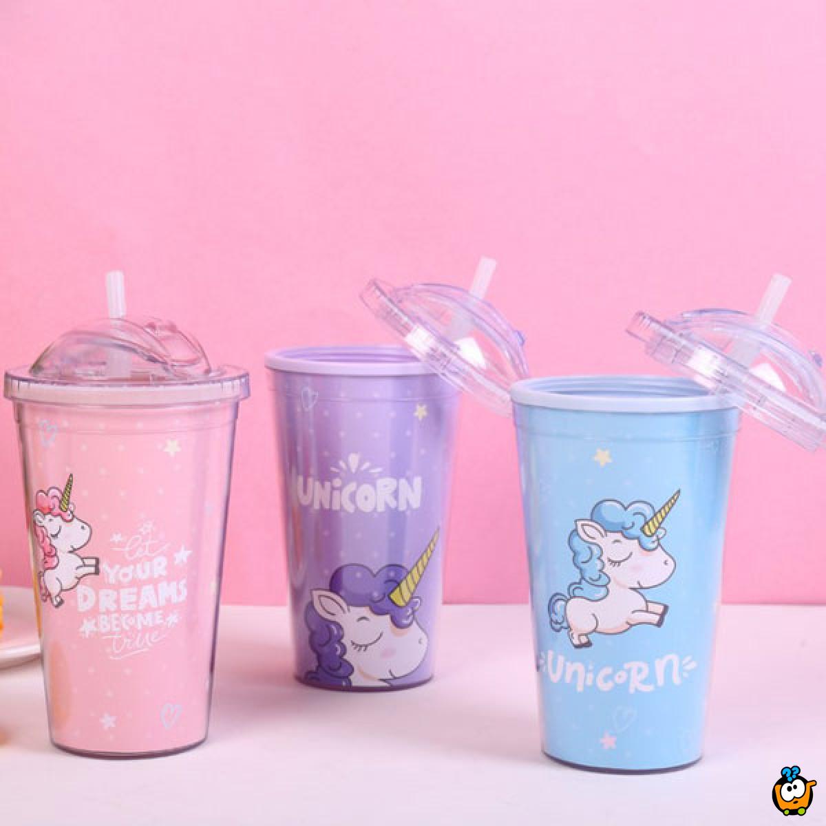 Unicorn cup - Čaša za piće sa slamkom