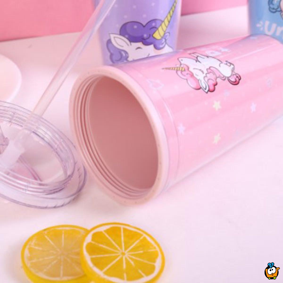 Unicorn cup - Čaša za piće sa slamkom