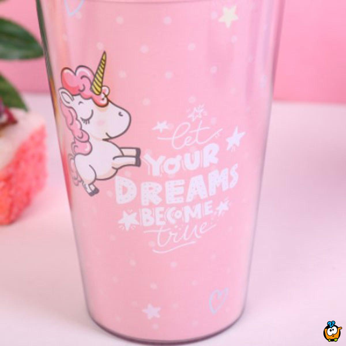 Unicorn cup - Čaša za piće sa slamkom