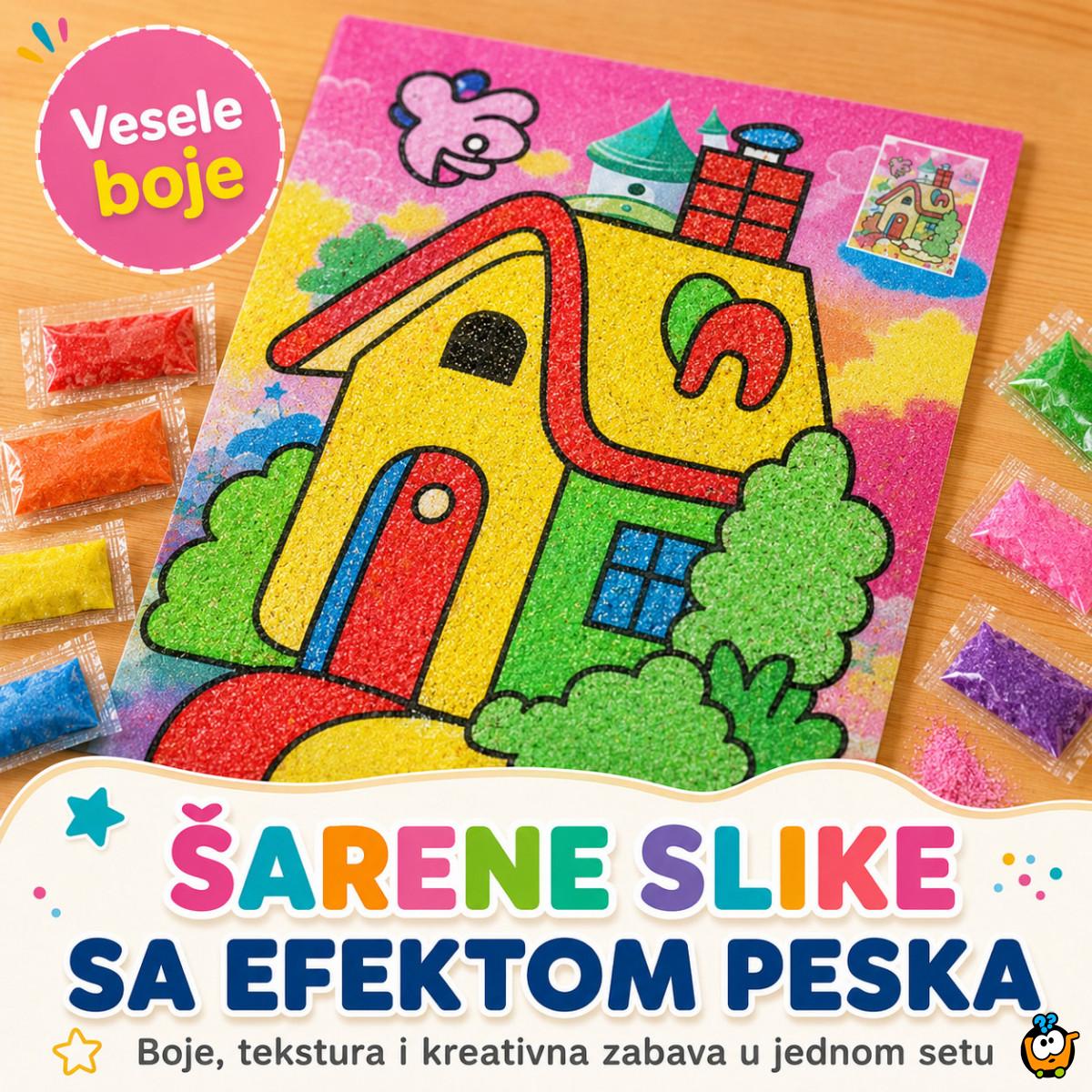 Set od 3 bojanke sa peskom za decu – kreativna peskovita umetnost