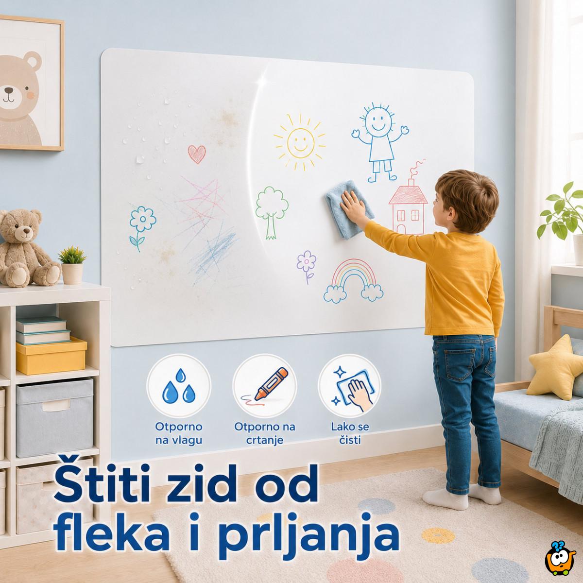 Magična zaštitna zidna folija za zid – dete crta, zid ostaje čist