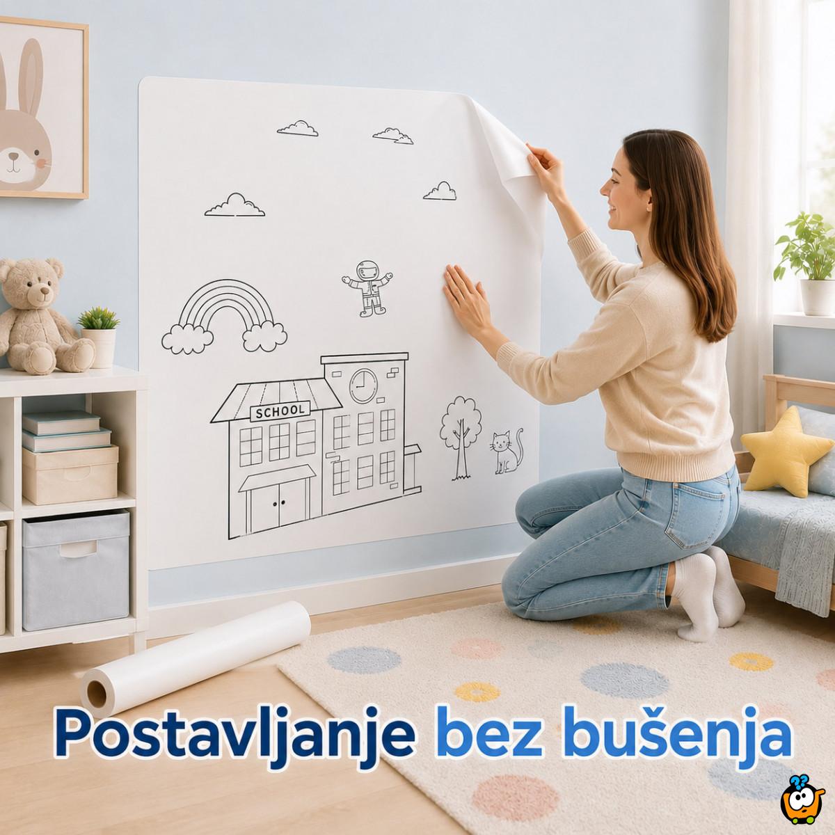 Magična zaštitna zidna folija za zid – dete crta, zid ostaje čist