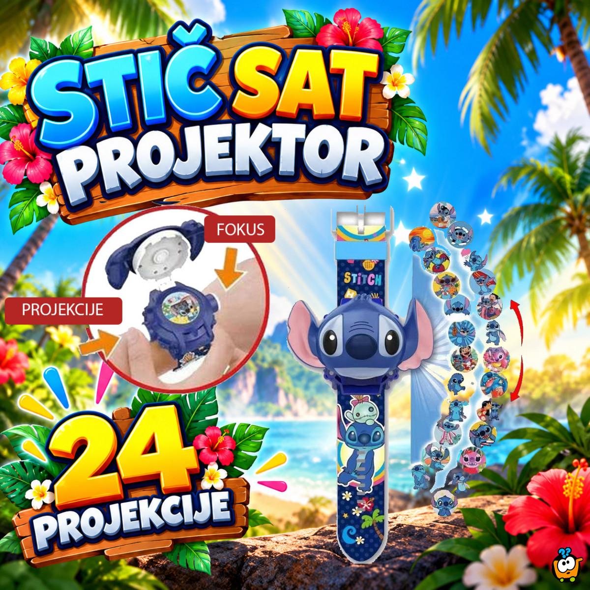 STICH Projektor - Dečiji Digitalni Sat sa 24 Projekcije Patrolnih Šapa