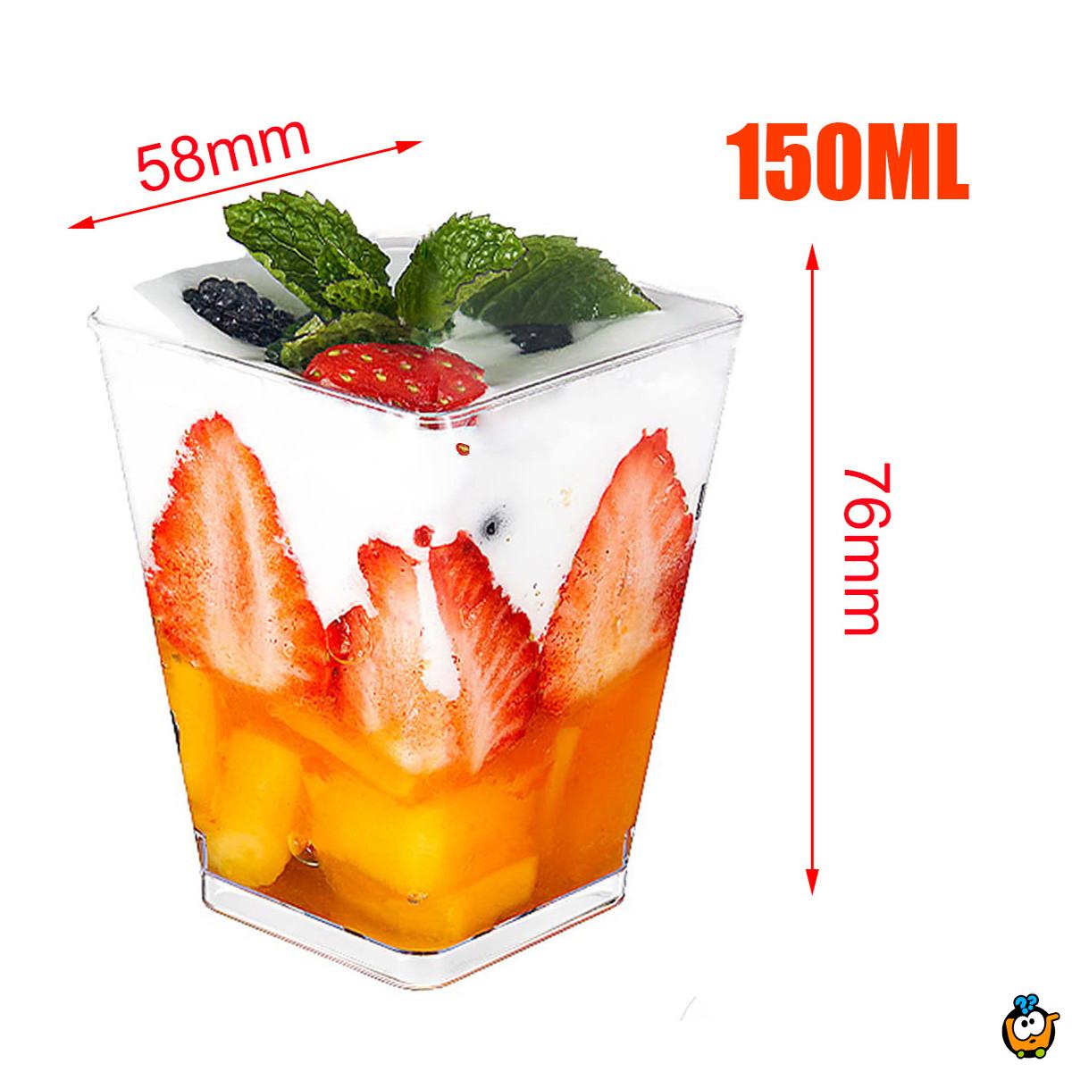Desertna čaša za serviranje poslastica u obliku trapeza - 150ml