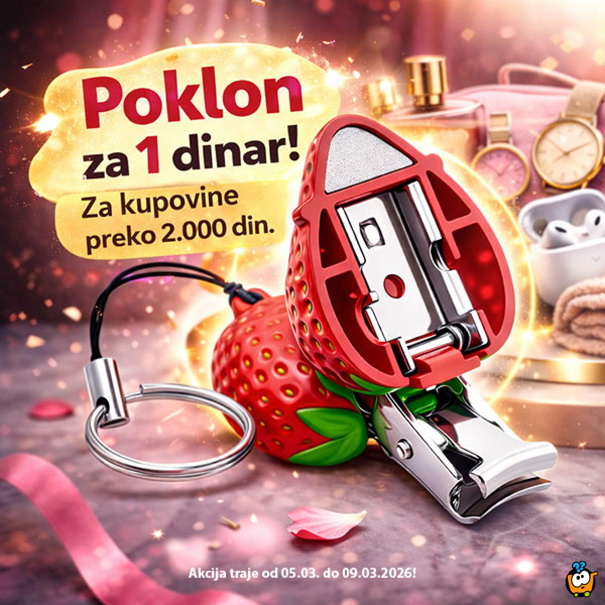 Grickalica Jagodica - privezak sa dezenom jagode