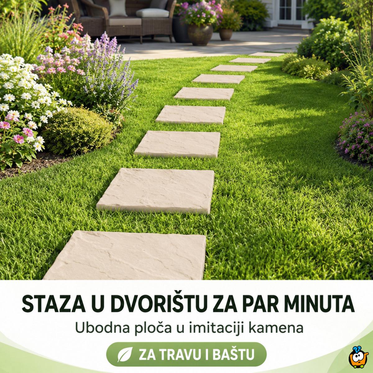 Ubodna ploča za dvorišnu stazu 40x40 cm – imitacija kamena