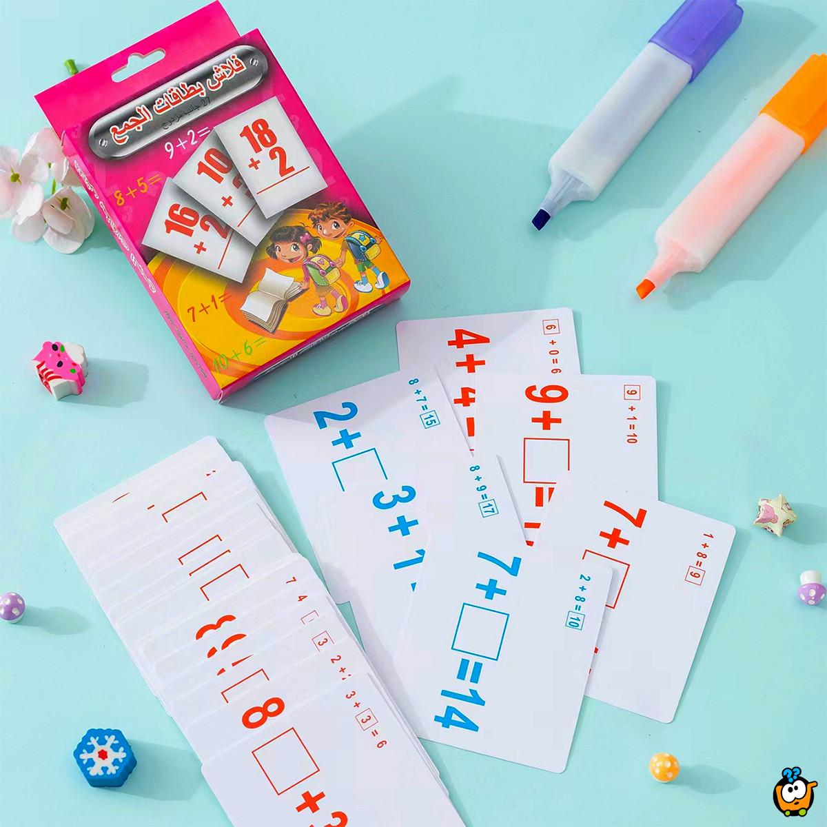 Edukativne kartice za učenje matematičkih operacija