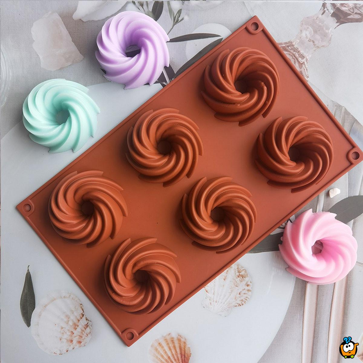 Wave kuglof - silikonska modla za 6 mini kuglofa