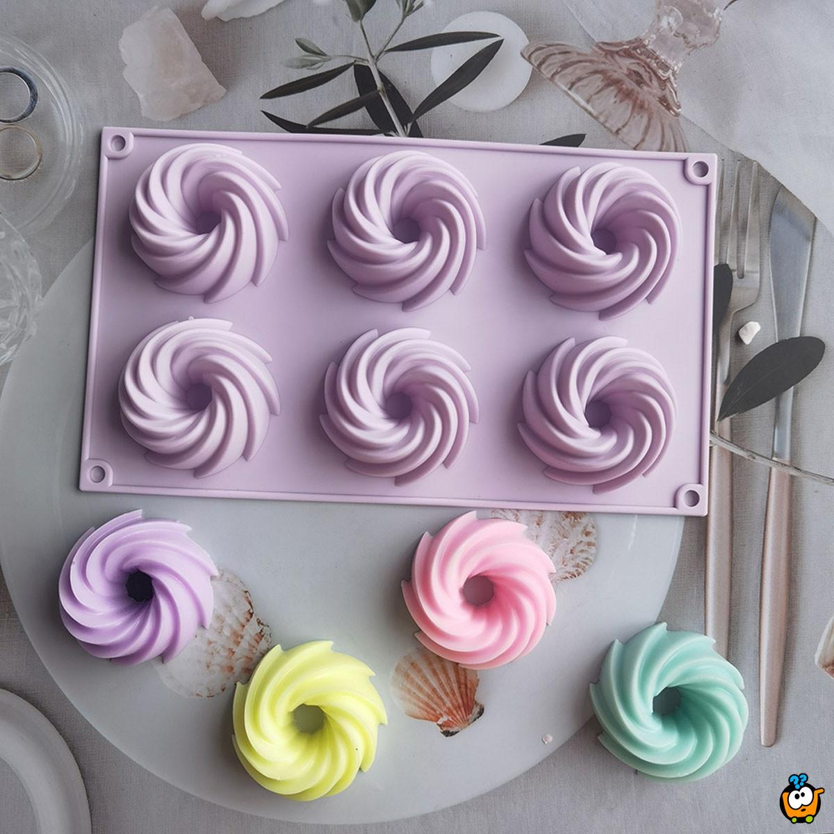 Wave kuglof - silikonska modla za 6 mini kuglofa