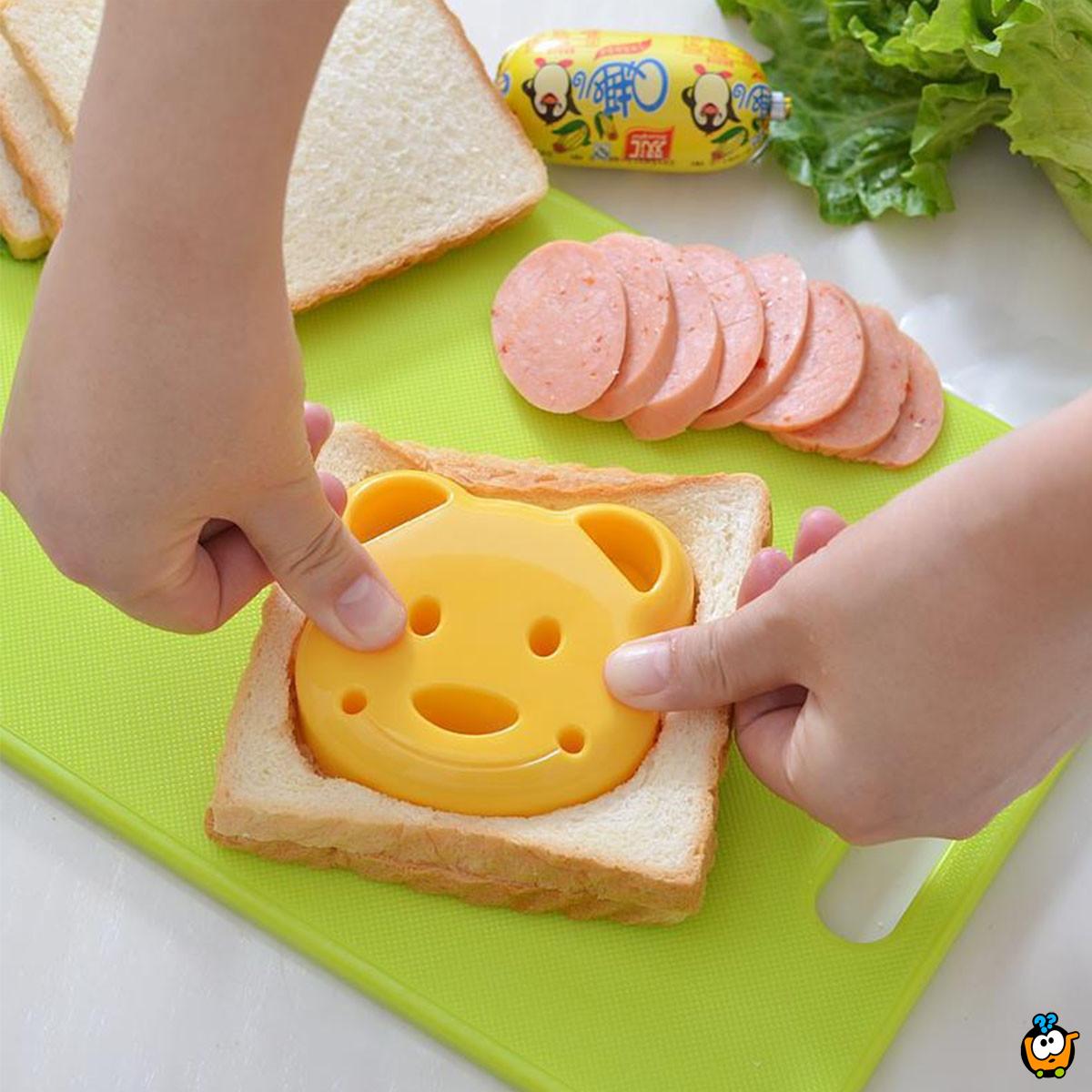 Tost rezač hleba-sendviča u obliku mede