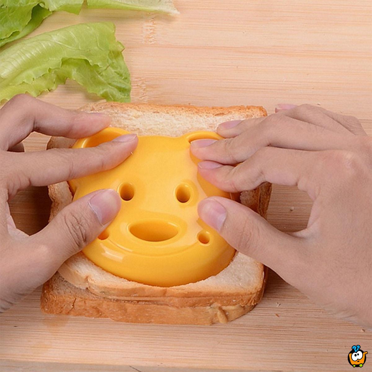 Tost rezač hleba-sendviča u obliku mede