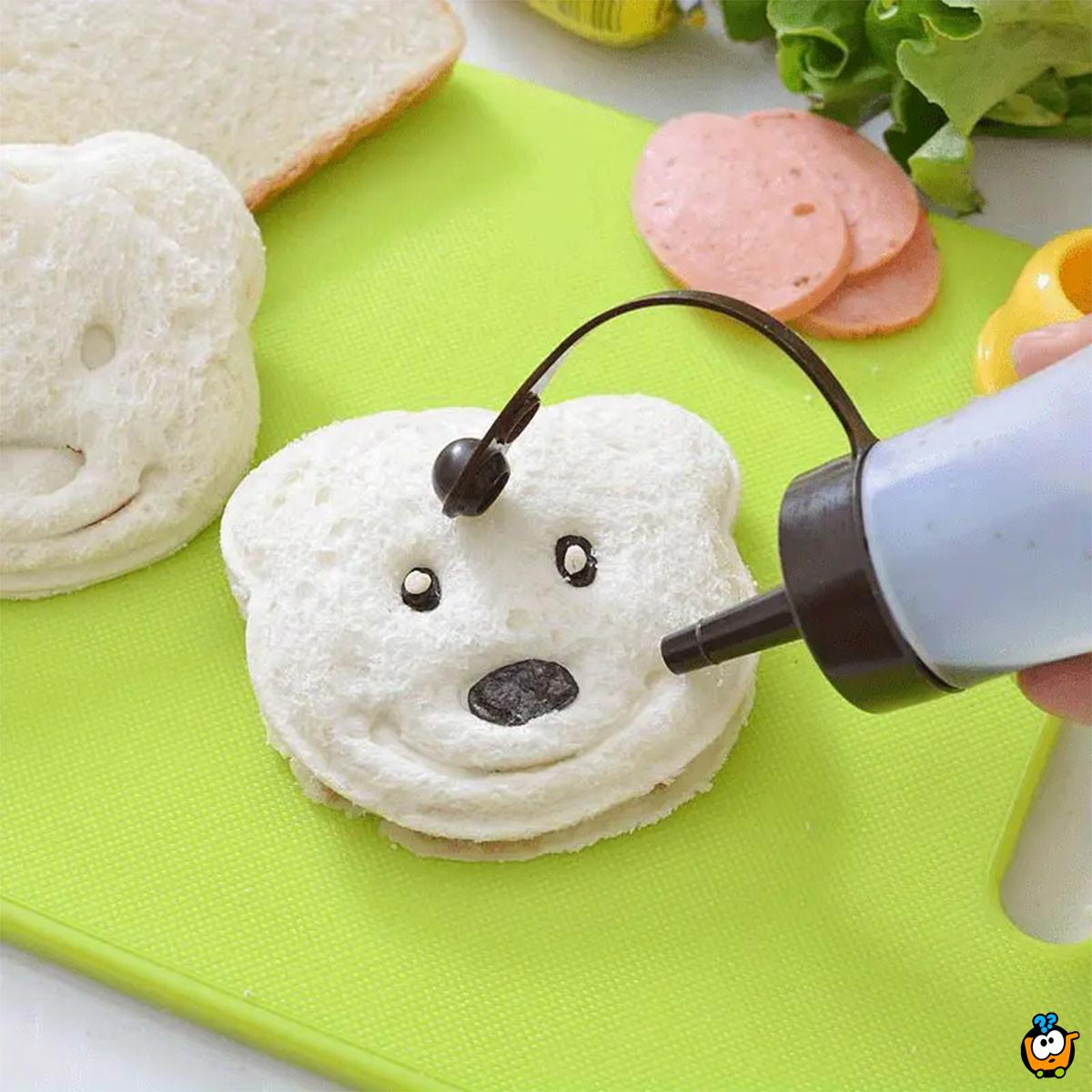 Tost rezač hleba-sendviča u obliku mede