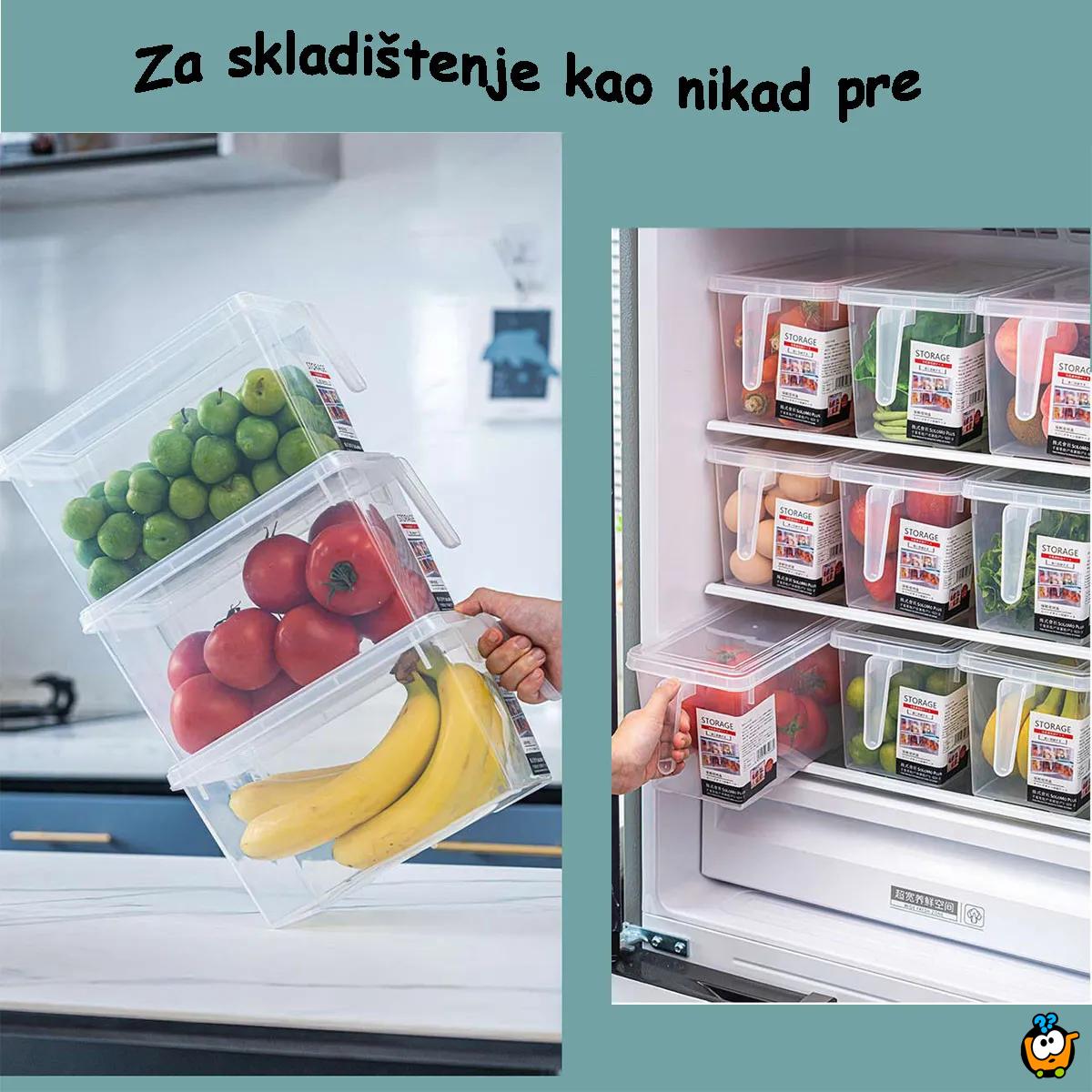 Transparentna posuda od 5L sa ručkom - za odlaganje namirnica