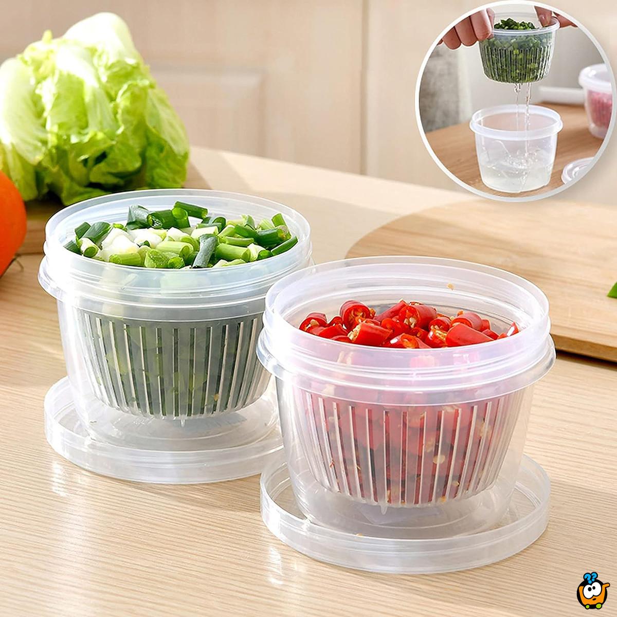Dvoslojna mini posuda za pranje salate