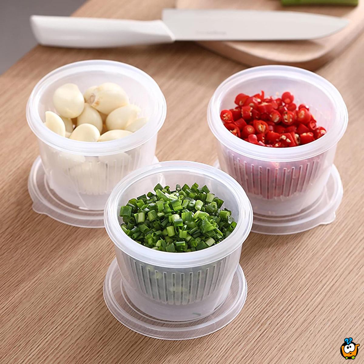 Dvoslojna mini posuda za pranje salate