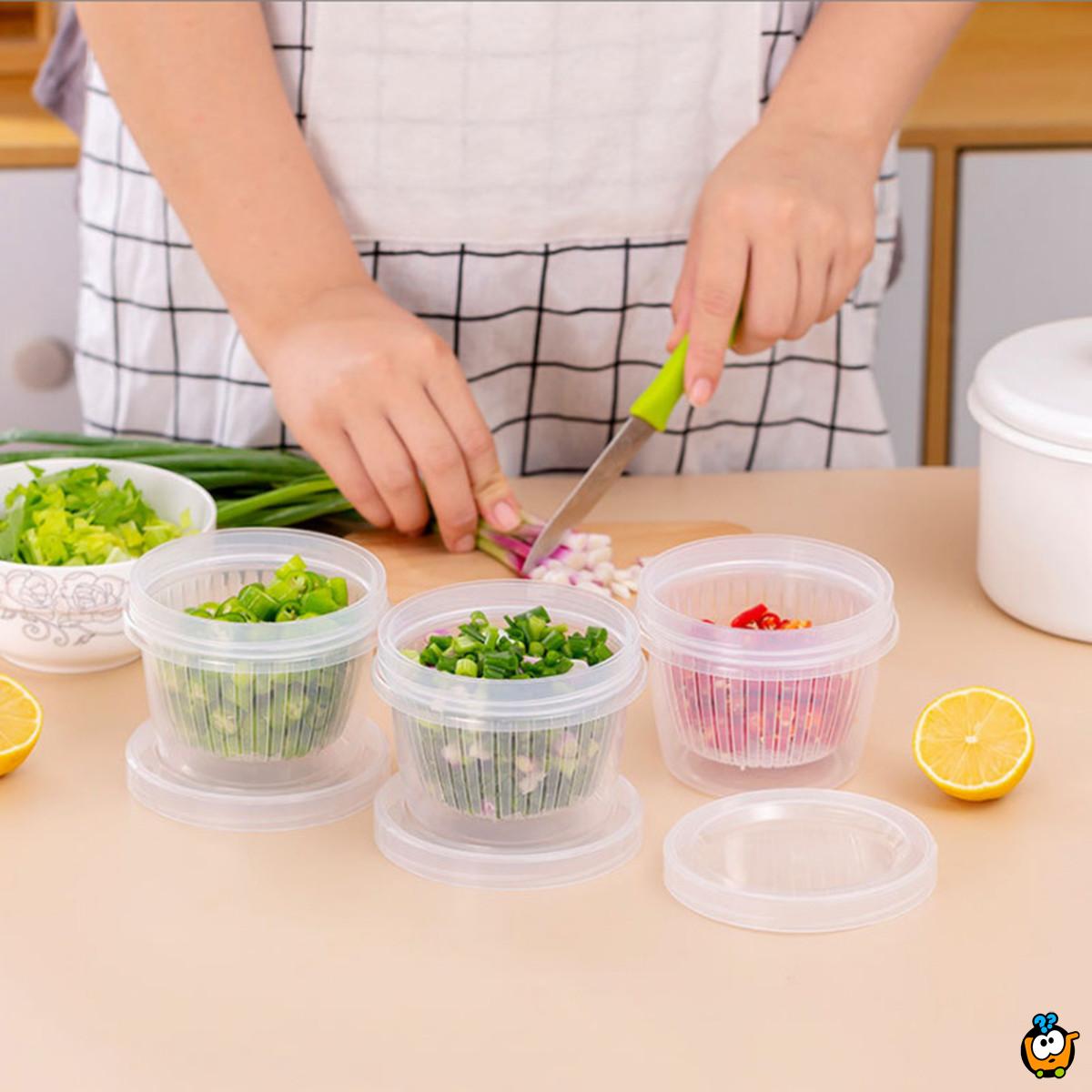 Dvoslojna mini posuda za pranje salate