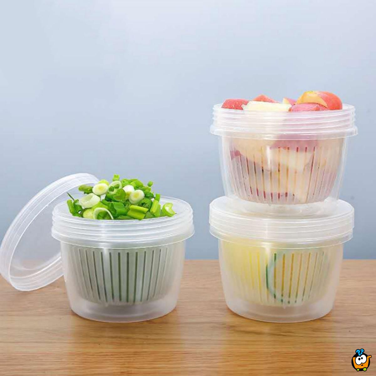 Dvoslojna mini posuda za pranje salate