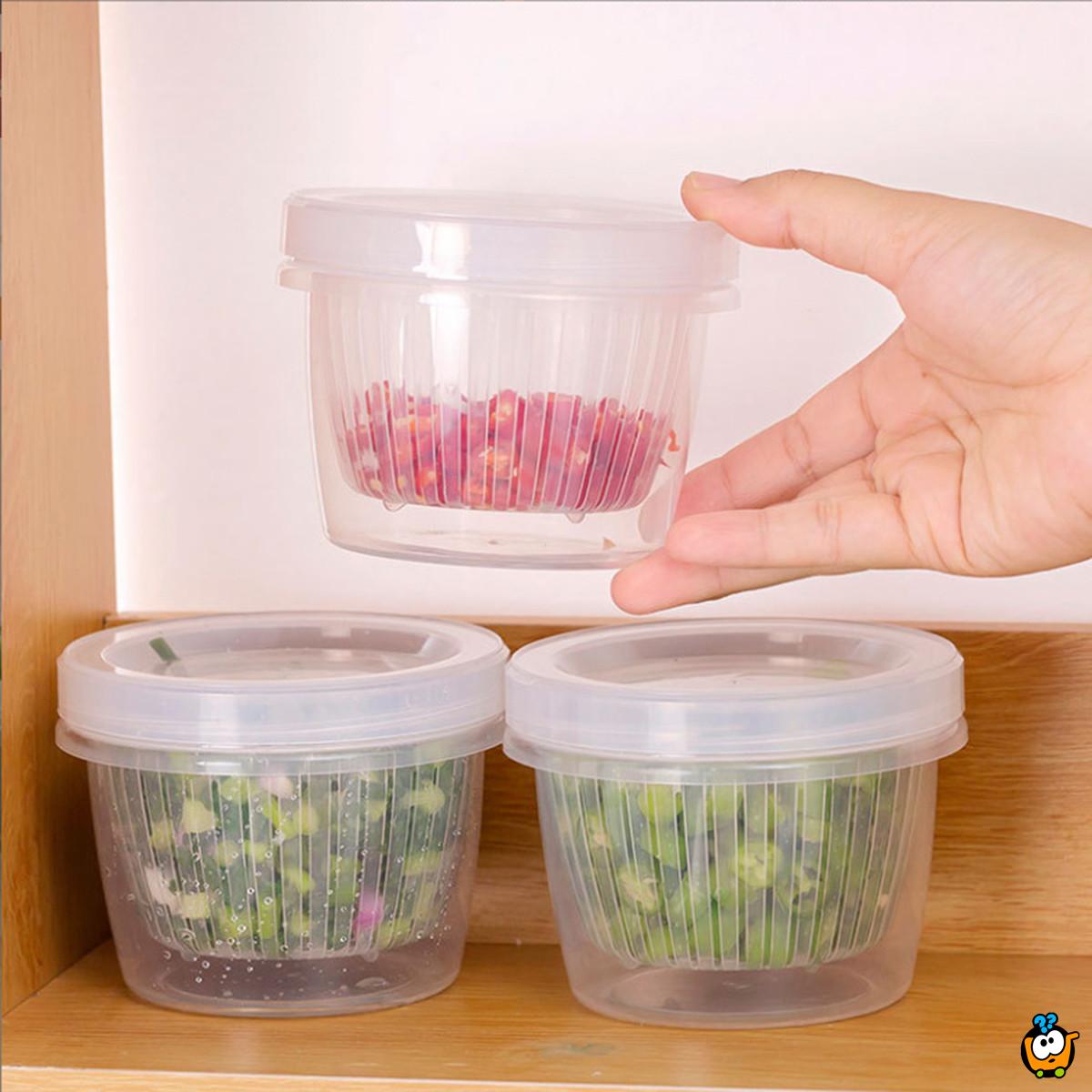 Dvoslojna mini posuda za pranje salate